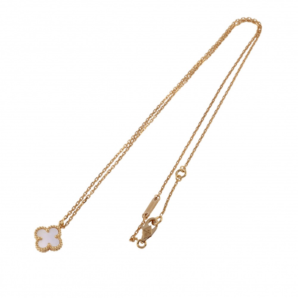 Van Cleef & Arpels Sweet Alhambra Necklace 18K Mother of Pearl