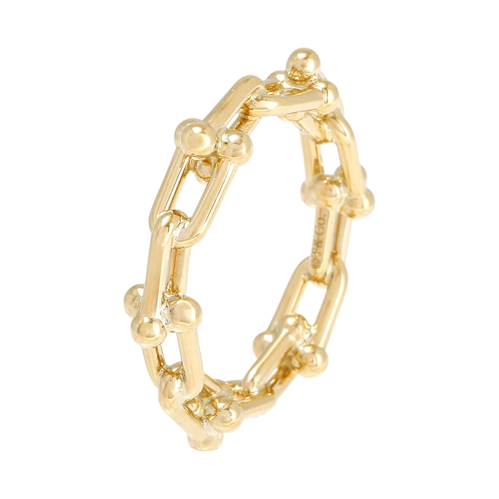 Tiffany & Co. Hardware Micro Link Ring 18K Yellow Gold 72667182