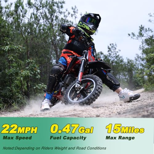 X-PRO Hawk Mini Dirt Bike, Gas Power 4 Stroke, 40CC Pit Bike, Pull Start, 10