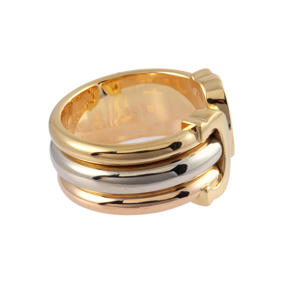 Cartier 2C Trinity Ring Tri-Gold