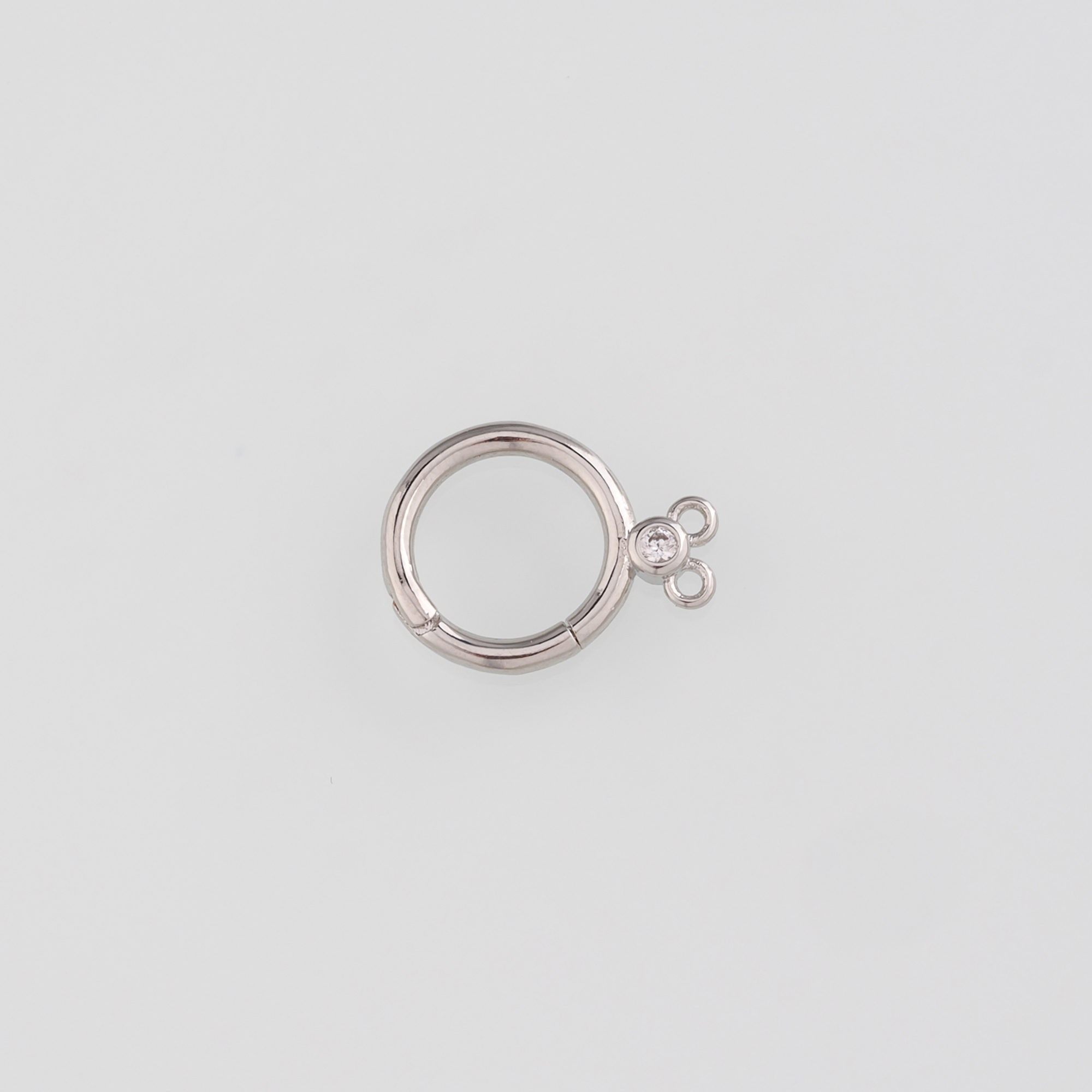 18K Gold Filled Round Spring Clasp,Push Gate Buckle Bracelet Necklace for DIY Jewelry Finding Necklace Bracelet