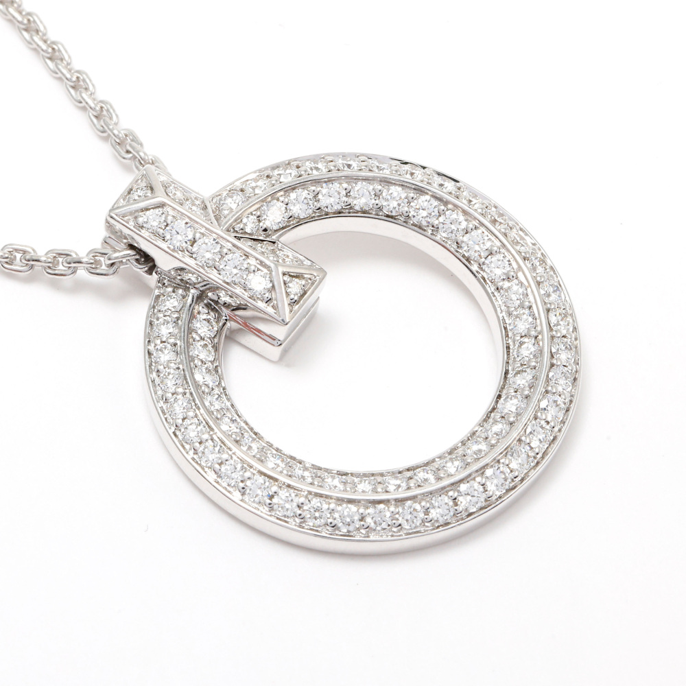 Tiffany & Co. Tiffany T One Circle Necklace 18K White Gold Diamond 72154568