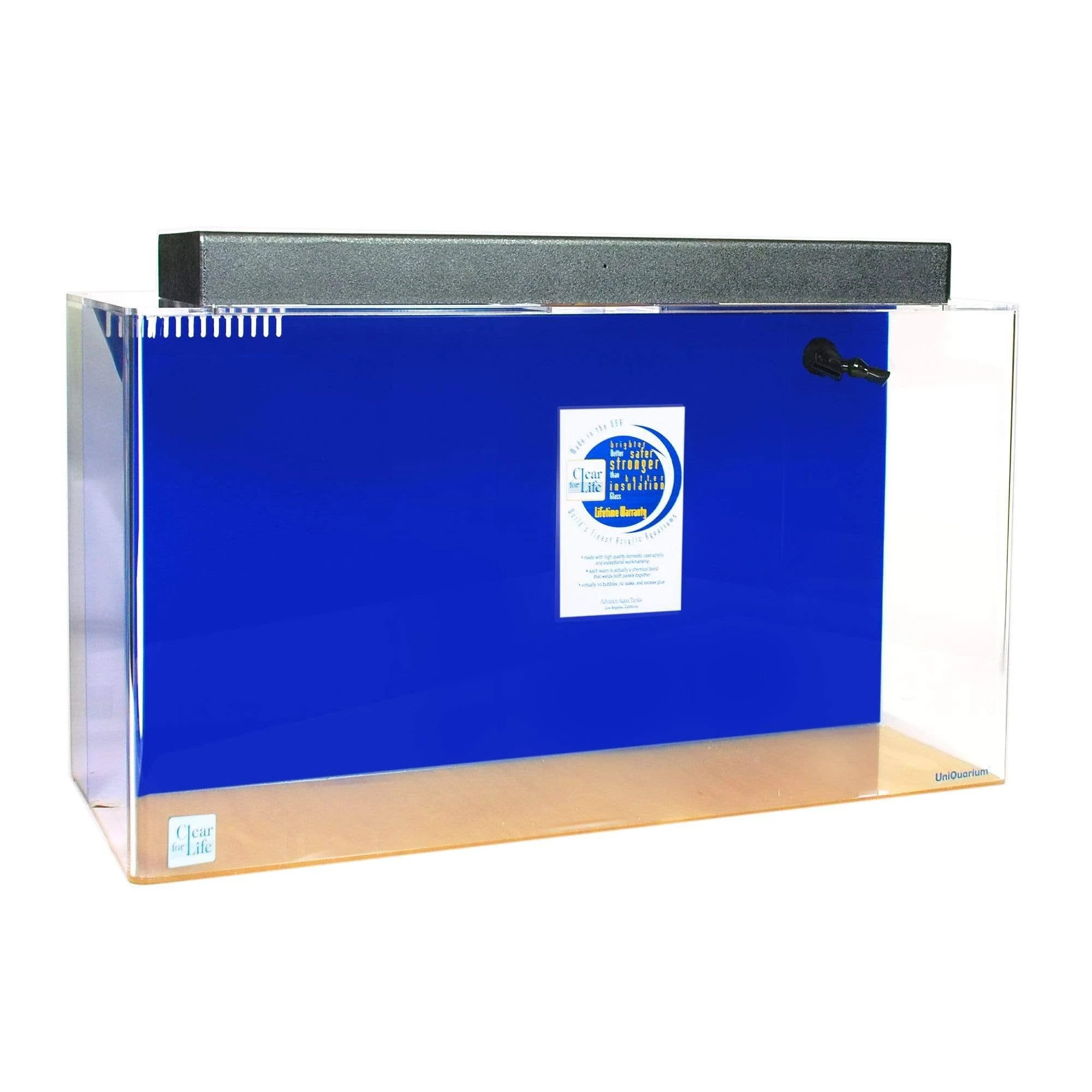 Clear for Life 40r Rectangle UniQuarium - Sapphire Blue Back