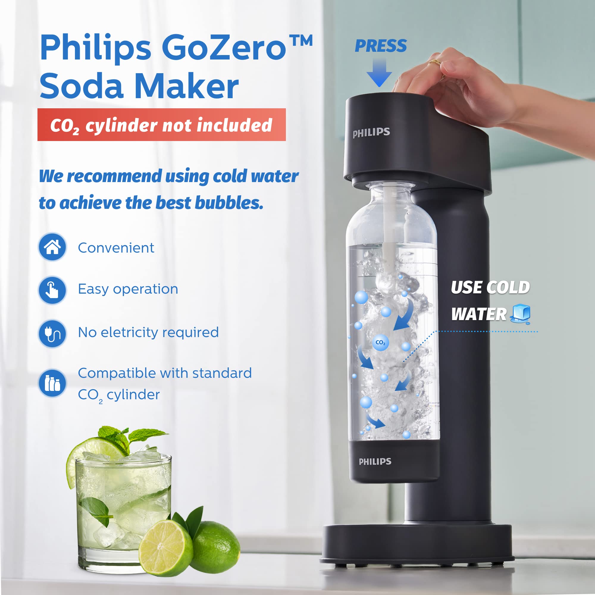 Sparkling Carbonating Compatible Exchange Carbonator