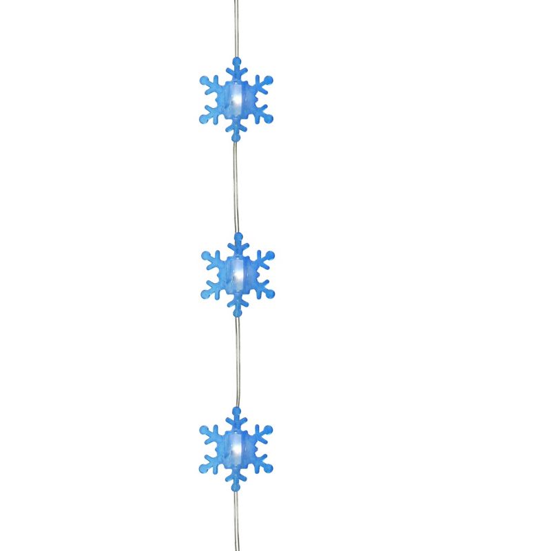 Northlight LED Blue Snowflake Micro Fairy Christmas Lights - Warm White - 6' Copper Wire