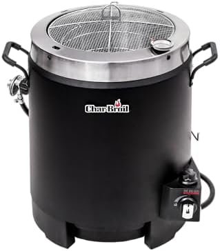 Propane Gas Stainless Steel Oil-Less Turkey Fryer, Black