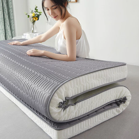 10CM Thicker Latex Mattress Topper Flodable Rebound Tatami Mattress Queen/King/Single Ready Stock