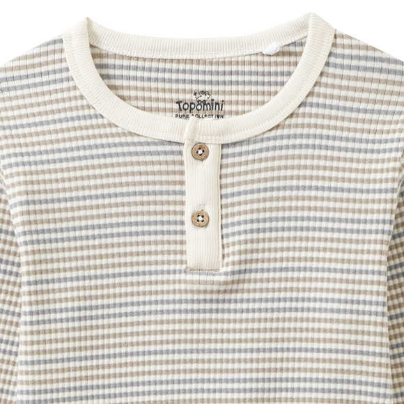 Topomini Pure Collection Baby Langarmshirt mit Streifen