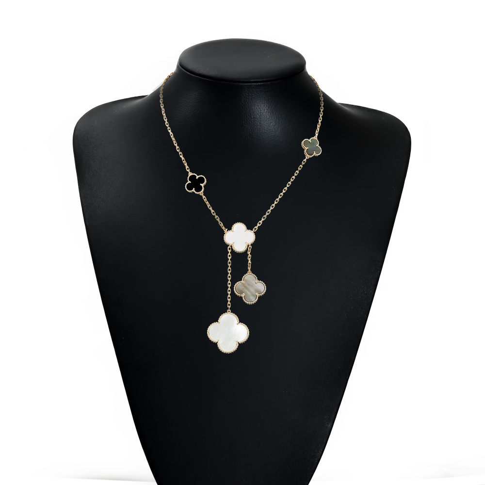 Van Cleef & Arpels Magic Alhambra 6 Motifs Necklace 18K Yellow Gold VCARD79200
