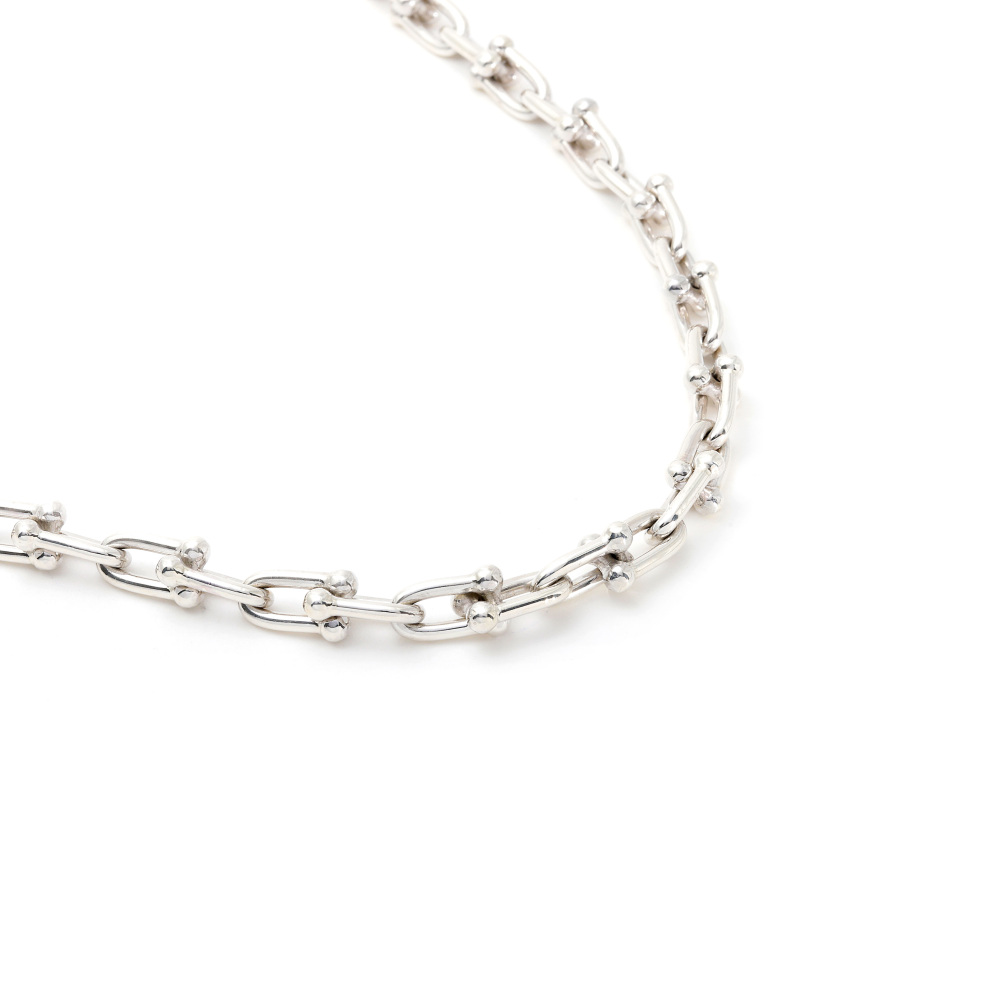Tiffany & Co. Hardware Link Necklace Sterling Silver 60153093