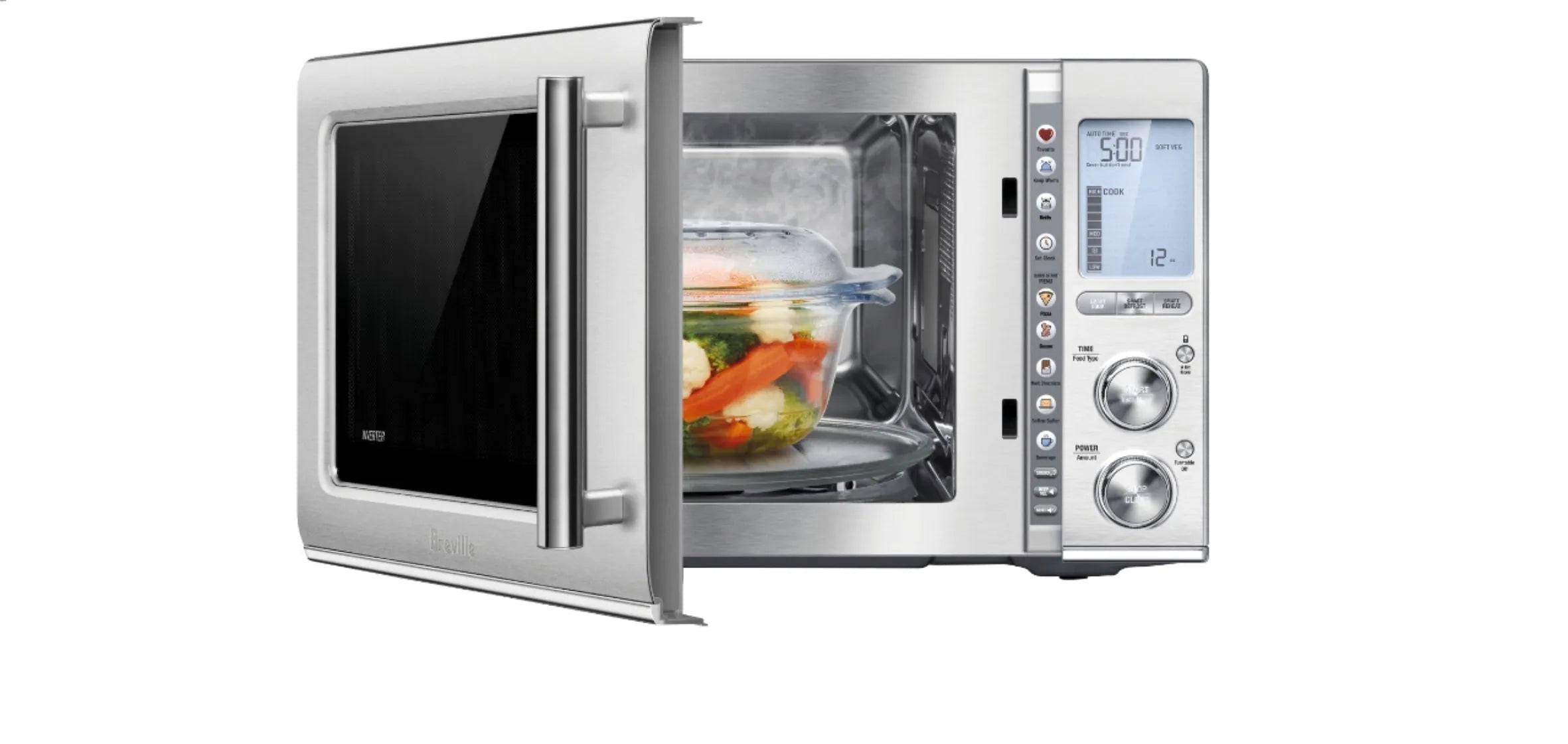 Breville - the Smooth Wave™ 1.2 Cu. Ft. Microwave - Stainless steel