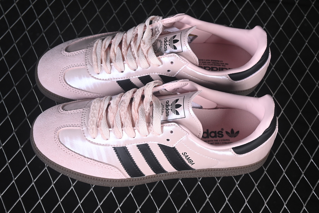 Adidas Samba Og Clover Casual Board Shoes Pink/Light Pink KJ4305