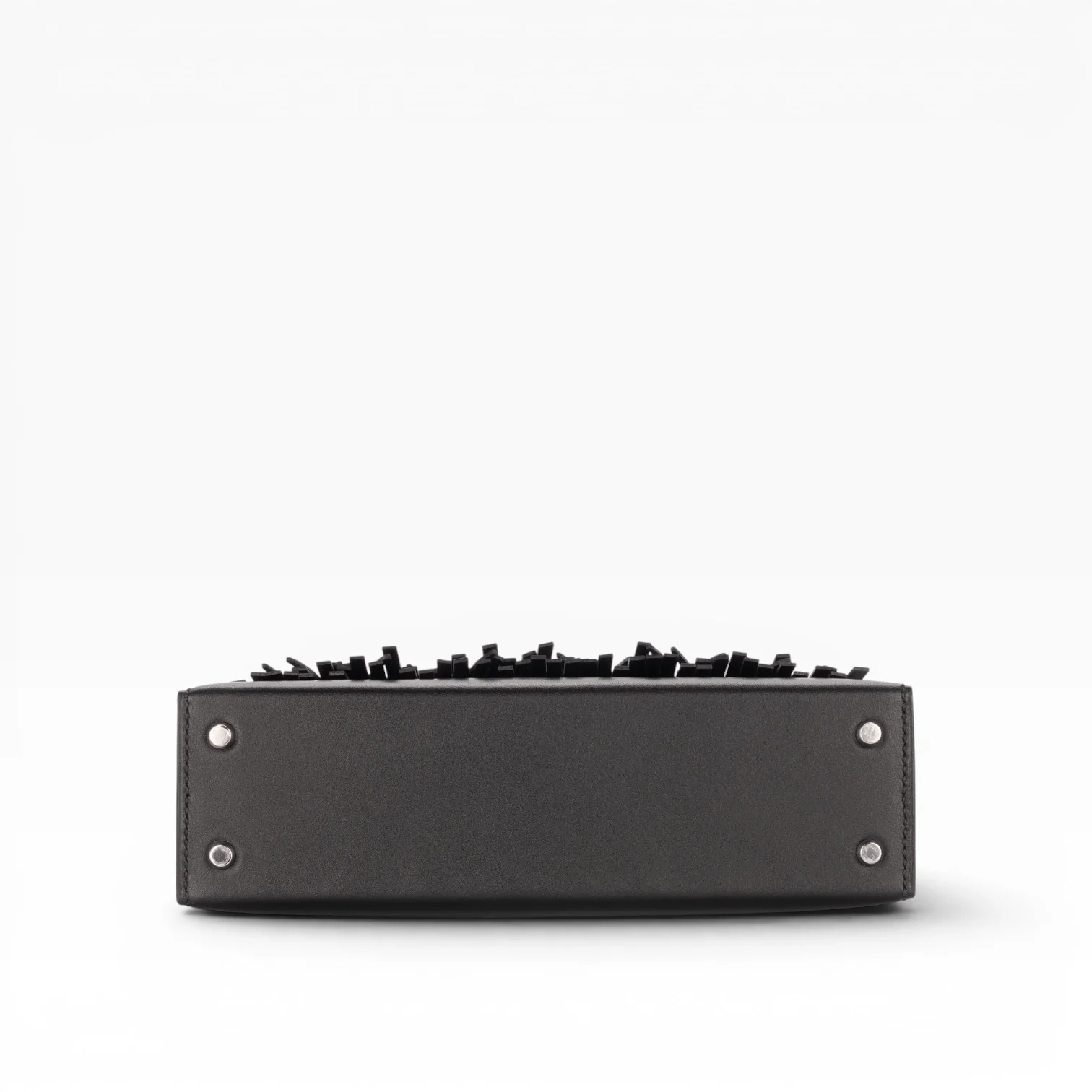 Hermès Mini Kelly II 20 Pampilles Sellier Noir Tadelakt & Sombrero Palladium Hardware