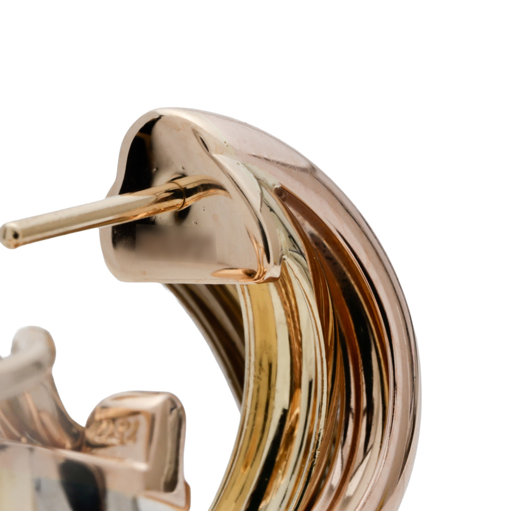 Cartier Trinity Classic Model Earrings Tri-Gold 80083231