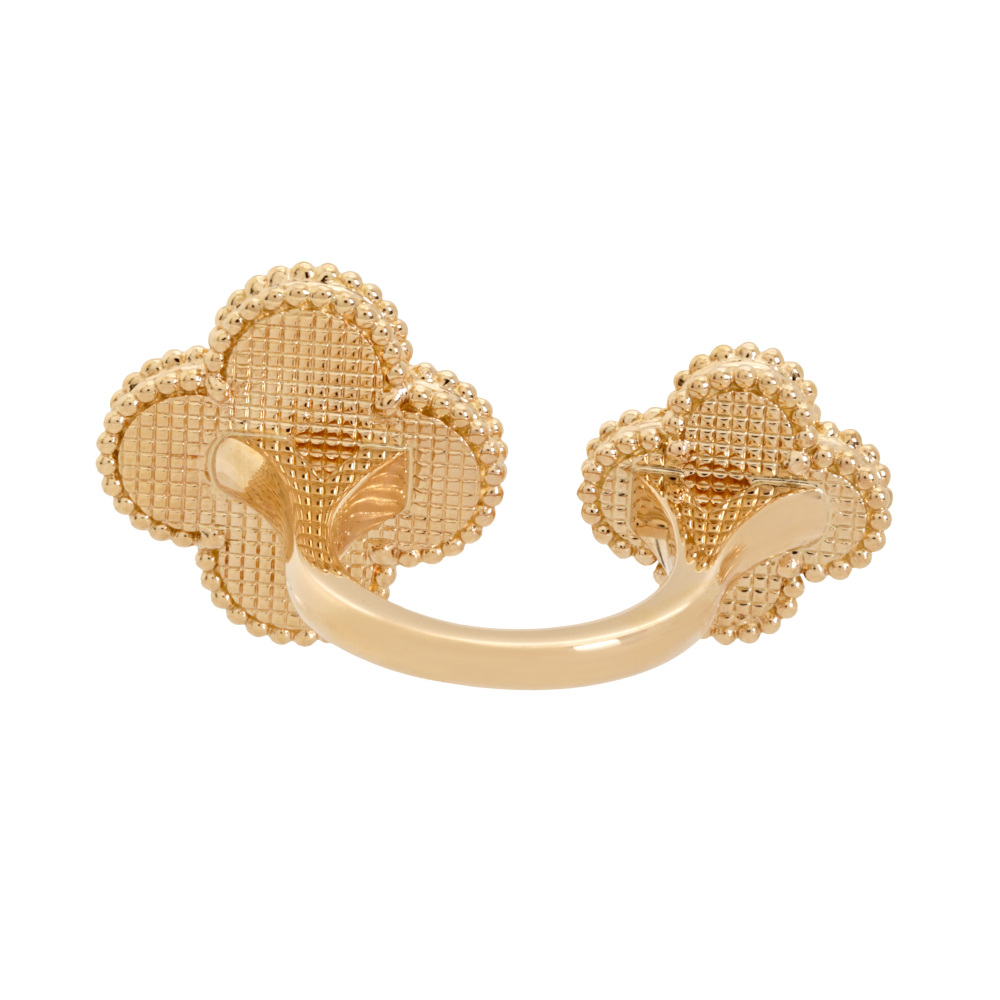 Van Cleef & Arpels Magic Alhambra Ring 18K Yellow Gold Malachite VCARO3MI00