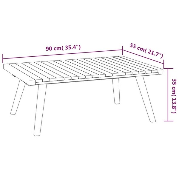 vidaXL 6 Piece Patio Lounge Set with Cushions Solid Acacia Wood