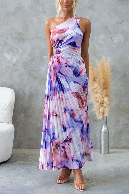 One Shoulder Cut Out Maxi DressClistos