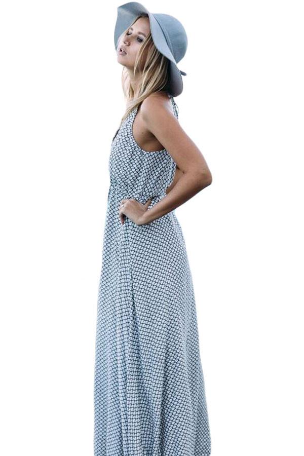 Plunging Neck Maxi DressClistos