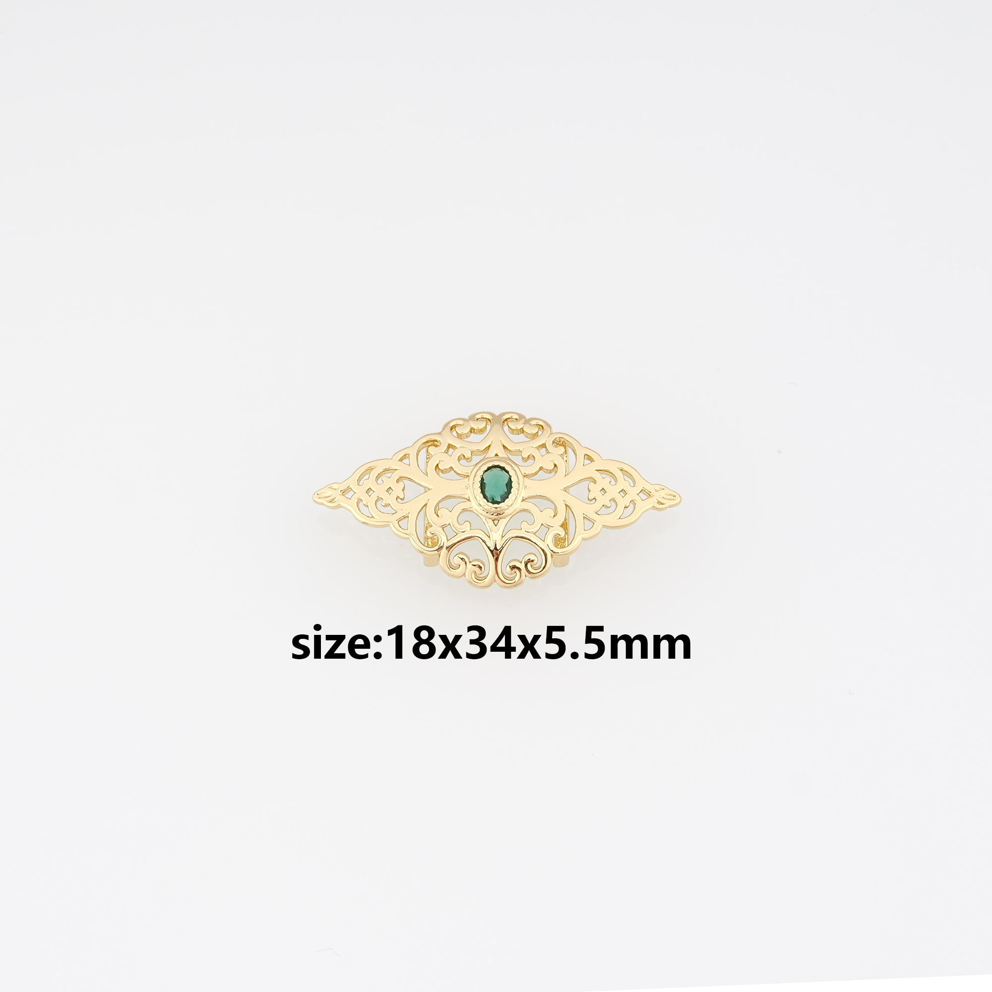 18K Gold Filled Geometric Connector,Dainty Irregular Charm Necklace Bracelet for DIY Jewelry Making Supply