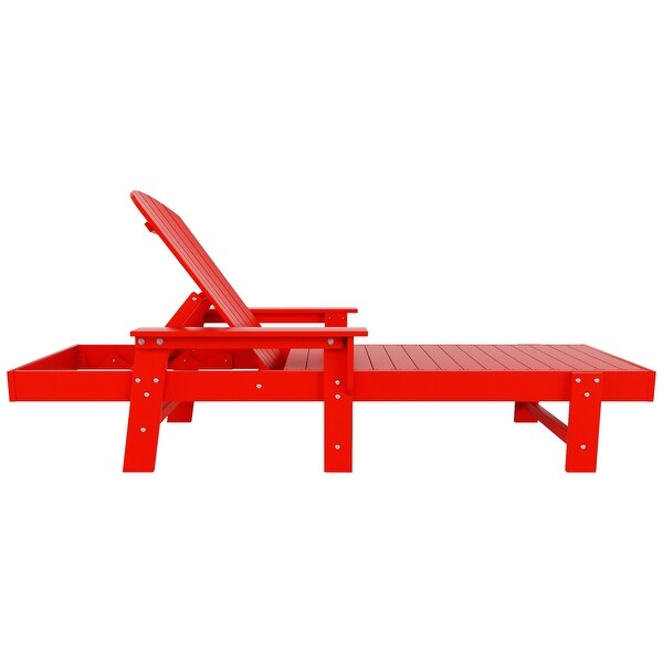 Polytrends Altura Poly EcoFriendly All Weather Reclining Chaise Lounge with Arms