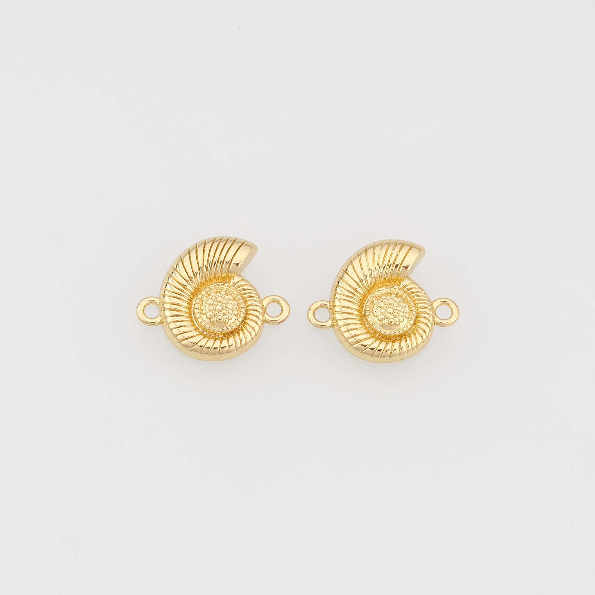 18K Gold Filled Conch Connector,Conch Shell Charm Necklace Bracelet for DIY Jewelry Making Supply