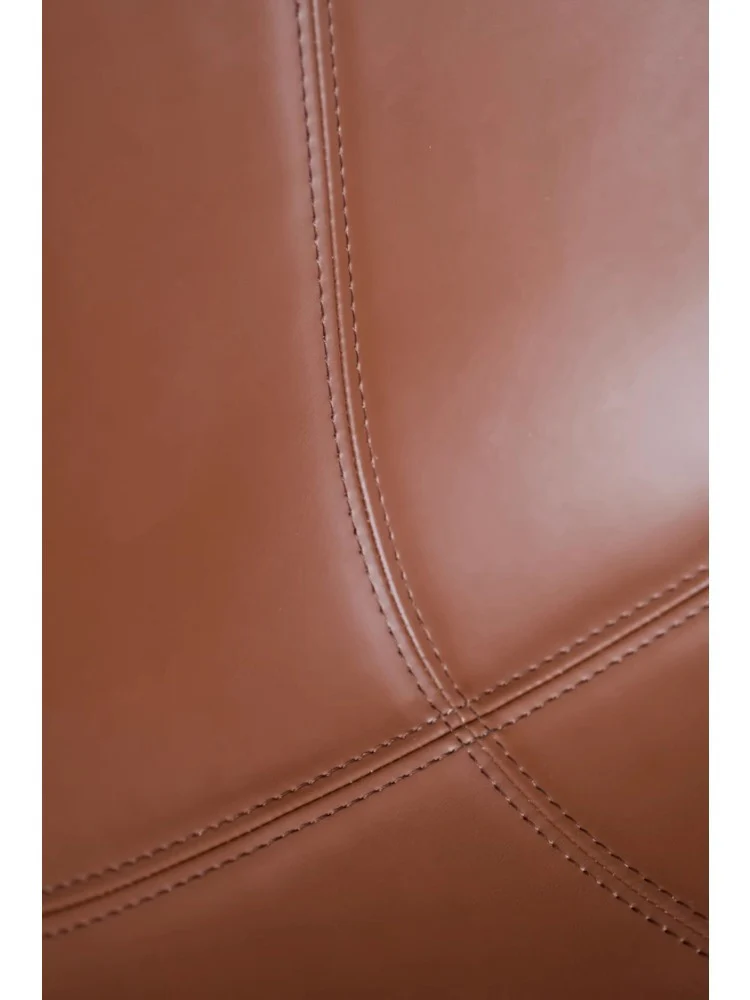 CH033 - Dining Chair - Modern HERM@S Classic Dark Brown Island Green Leather