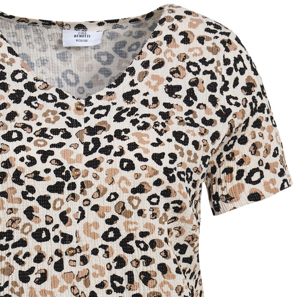 Gina Benotti Damen T-Shirt in gekreppter Struktur