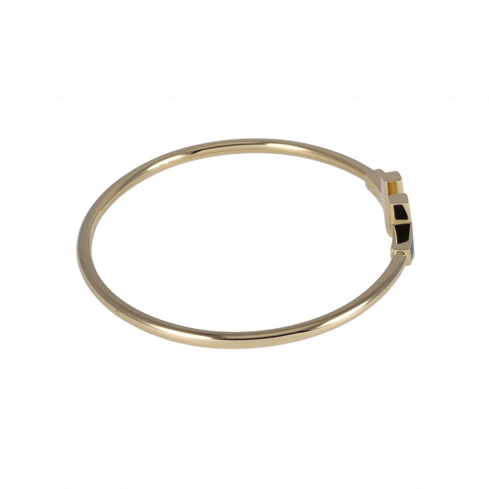 Tiffany & Co. Tiffany T Wire Bracelet 18K Yellow Gold Onyx 64028758