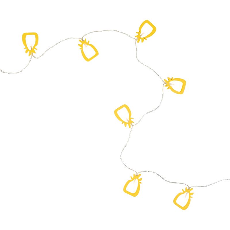 Northlight LED Pineapple Patio Light Set - Yellow - 4' Clear Wire - 10pcs