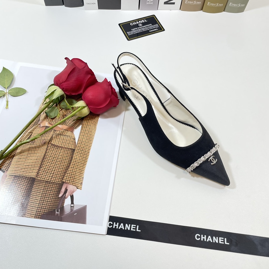 Chanel Slingbacks Black G39643 Y56380 K5796
