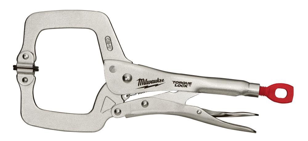 Milwaukee 11 in. TORQUE LOCK Locking C-Clamp With Swivel Jaws 48-22-3521