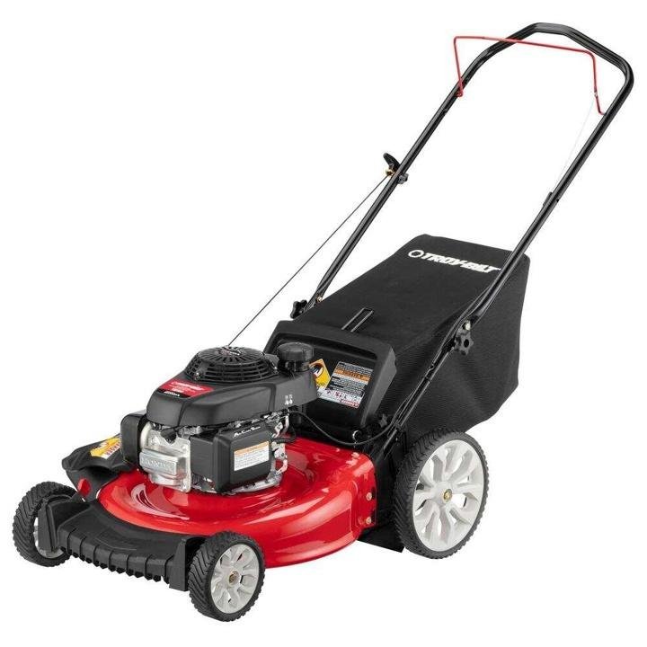 troy-bilt-21 in. 160 cc Gas Walk Behind Push Mower with High Rear Wheels and 3-in-1 Cutting System