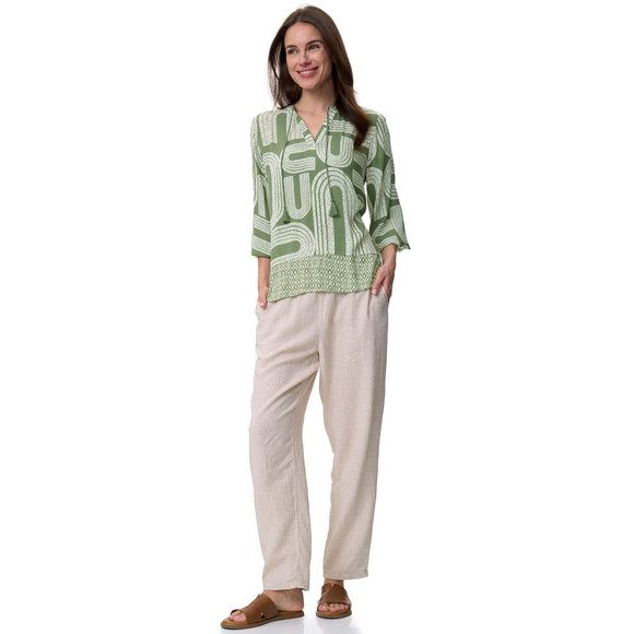 Gina Benotti Damen Bluse in gekreppter Optik
