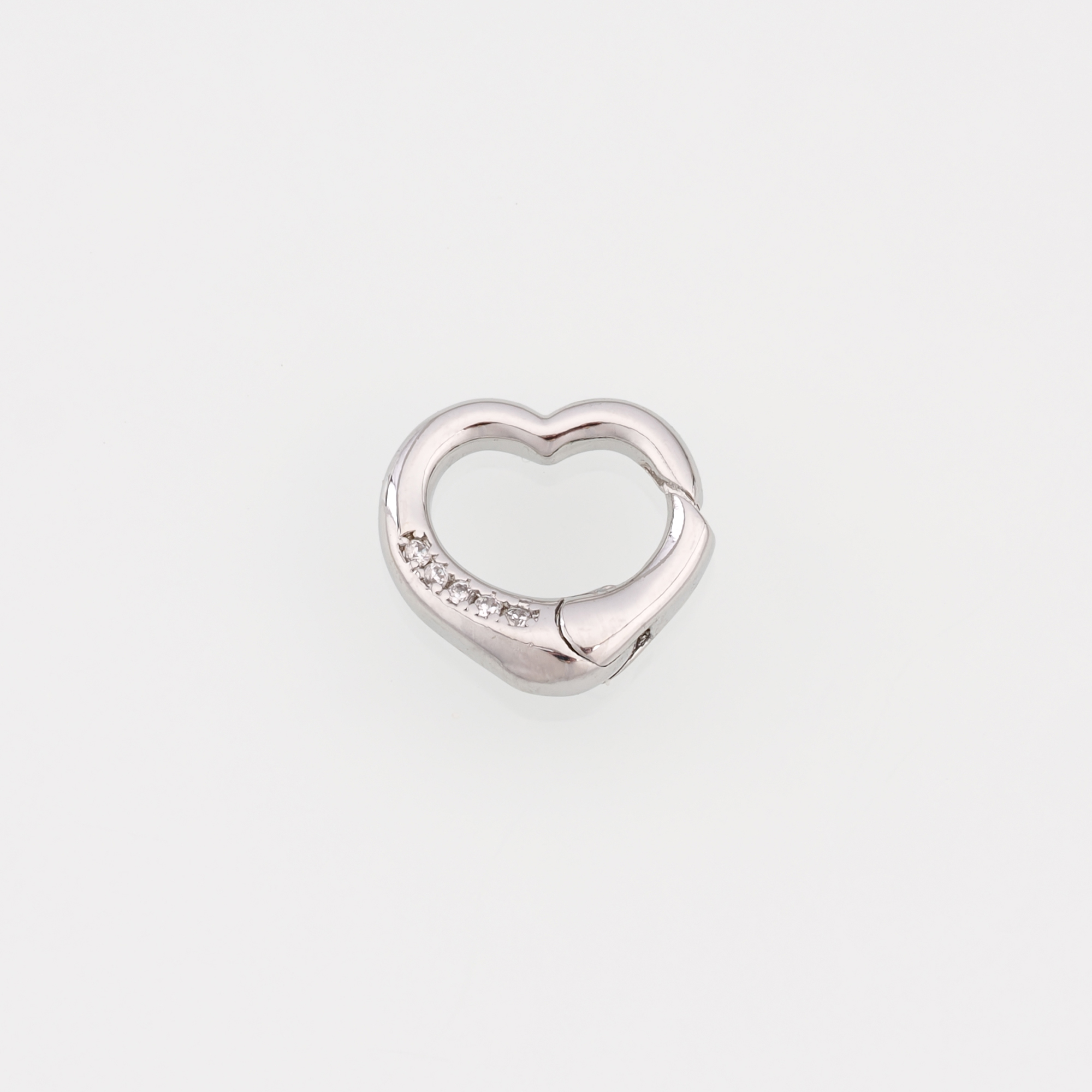 18K Gold Filled Heart Carabiner Clips,Heart Spring Push Gate Clasp Bracelet Necklace for DIY Jewelry Finding Necklace Bracelet