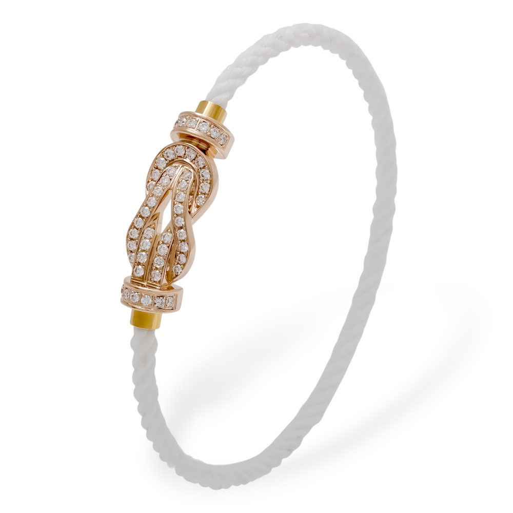 FRED Chance Amphini Mm Bracelet 18K Rose Gold & Stainless Steel Diamond 0B0111-6B0285