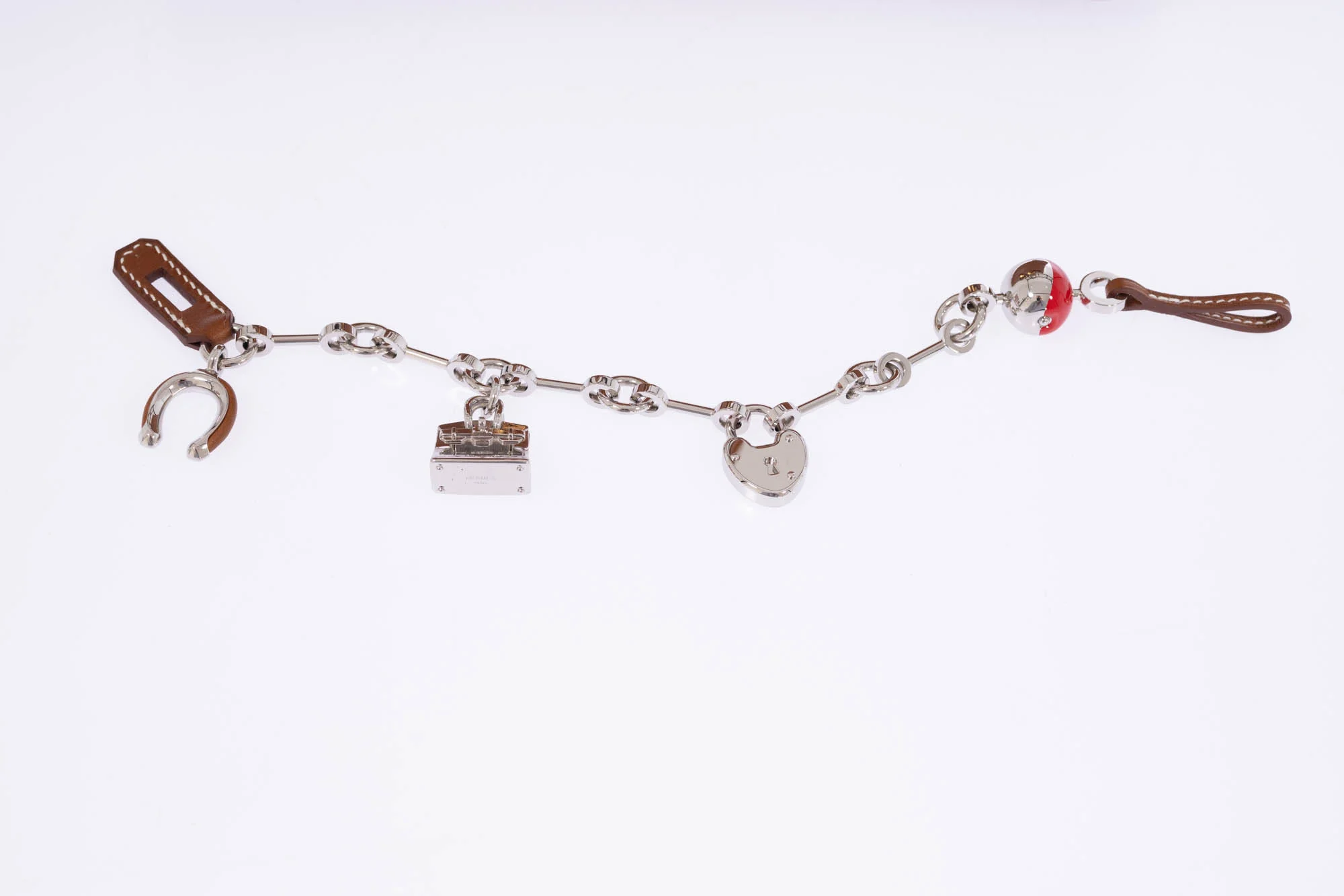 Hermès Bijou de Birkin Charm Gold Leather Palladium Hardware