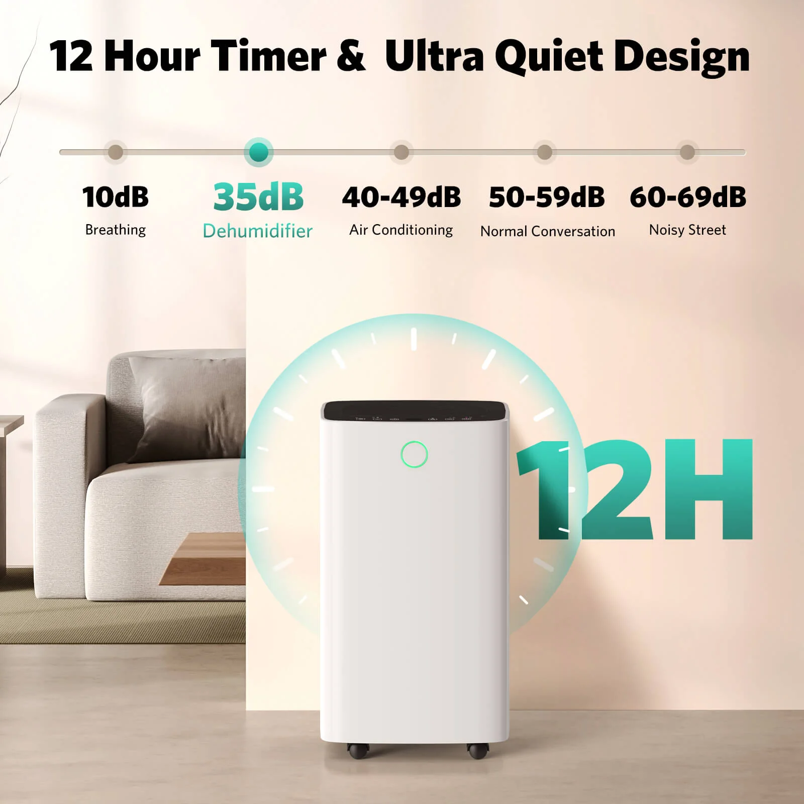 24 Pints Dehumidifier D4212B