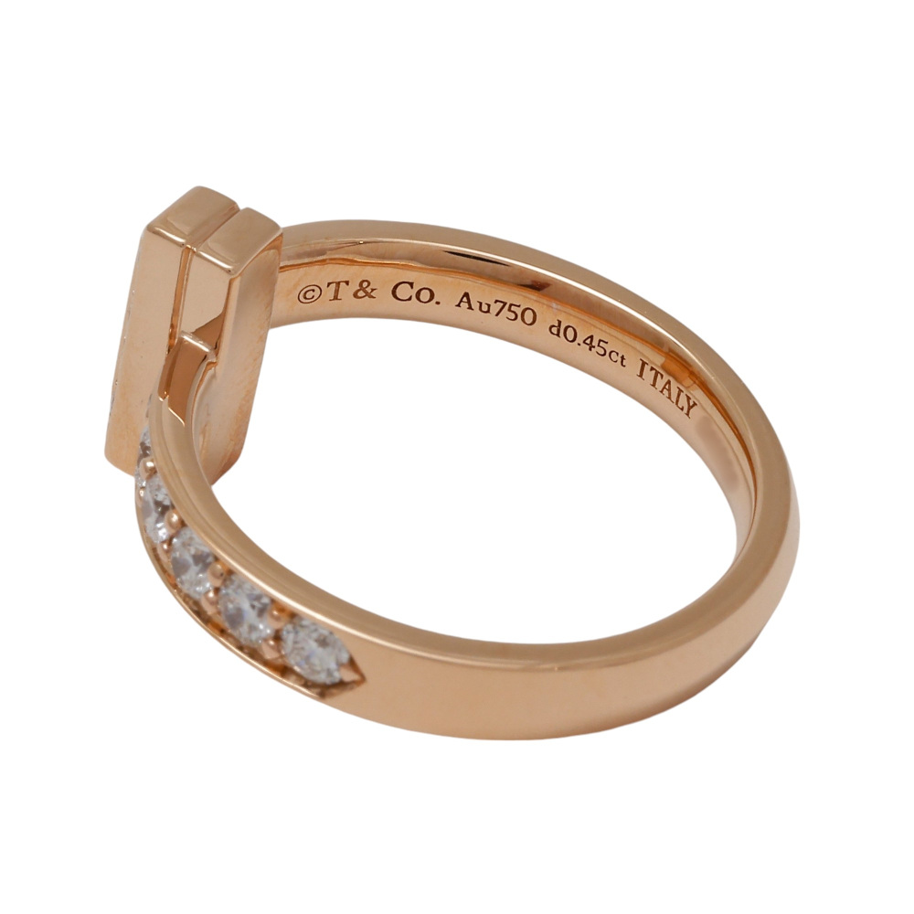 Tiffany & Co. Tiffany T T-one Ring 18K Rose Gold Diamond 73125219