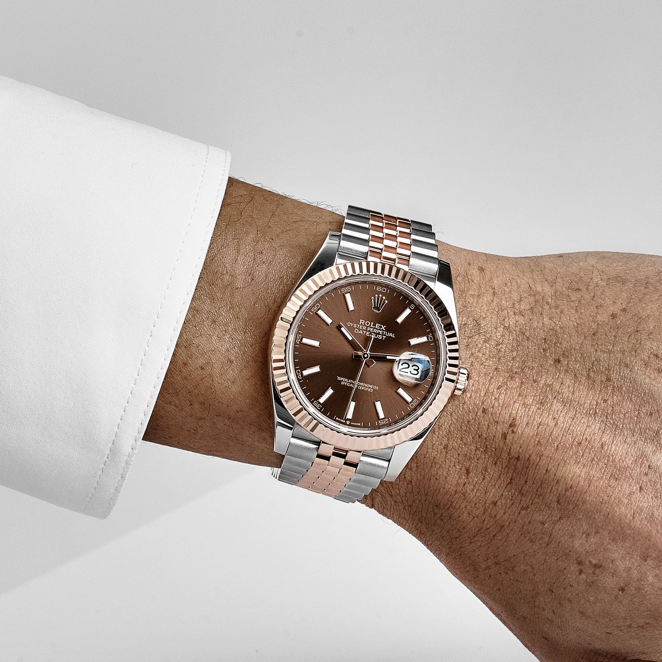 Rolex Datejust 41 126331 Stainless Steel Rose Gold Chocolate Dial Jubilee (2026)