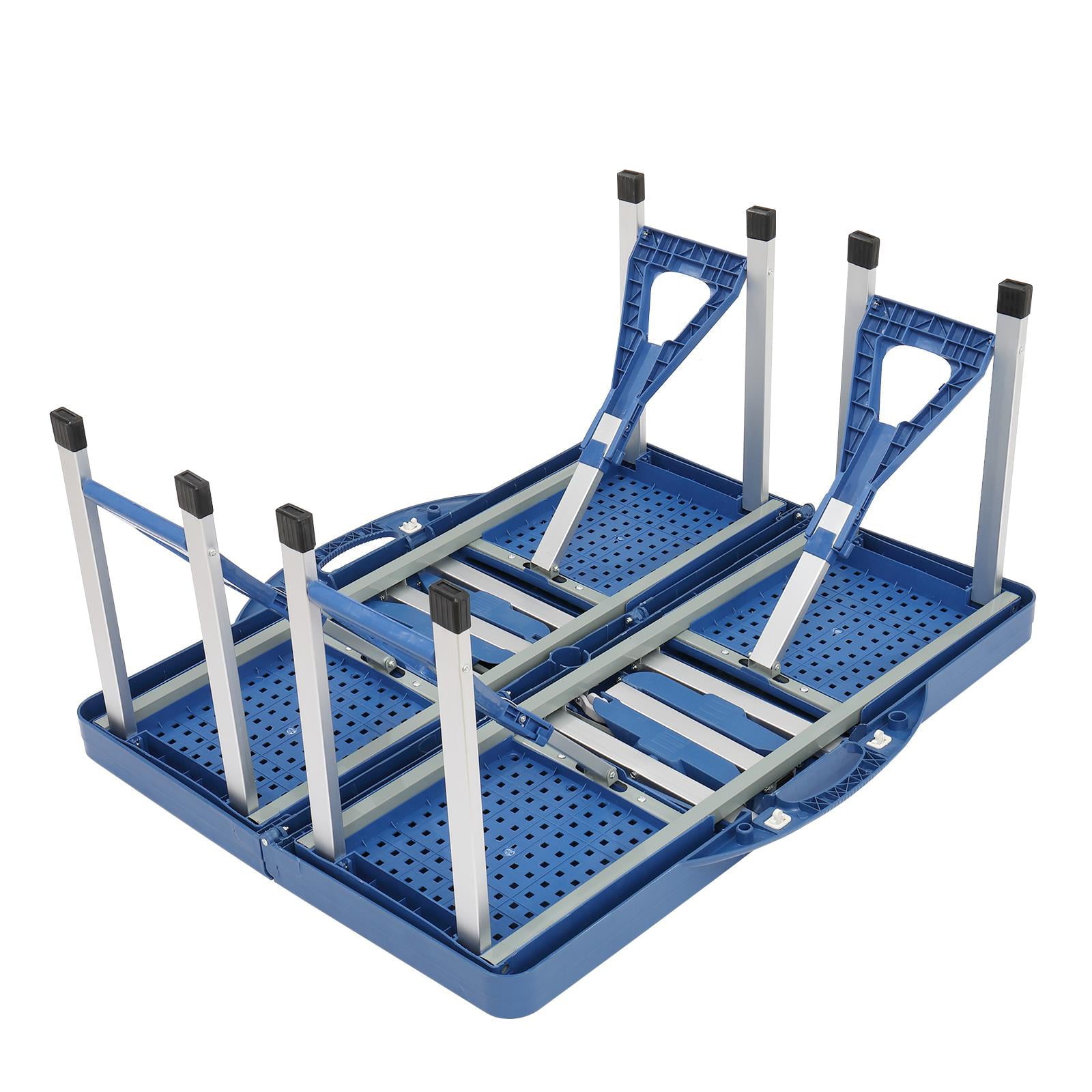 Ktaxon Portable Folding Picnic Table With 4-Person Chair Seats, Foldable Camping Table, Aluminium Alloy