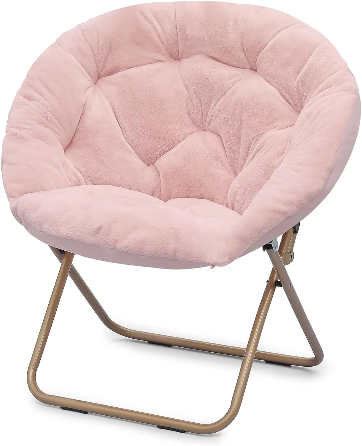 Round Foldable Oversized Moon Saucer Chair For Adults Large Cozy Chair For Bedroom,