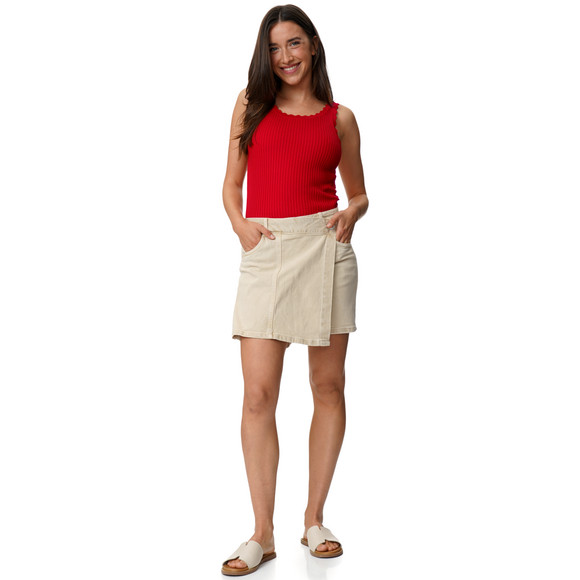 Gina Damen Top in gerippter Struktur