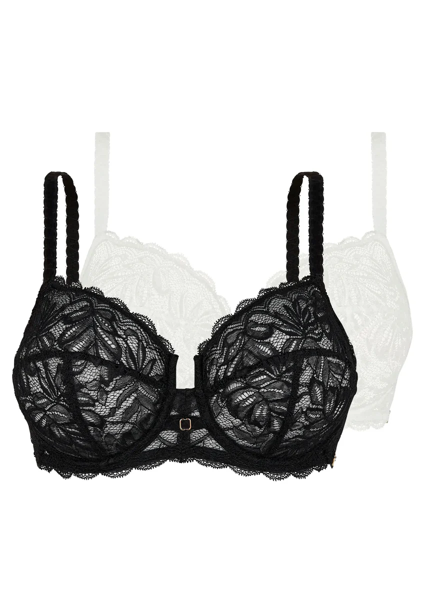 Lot de 2 soutiens-gorge Suzan Noir & Ivoire