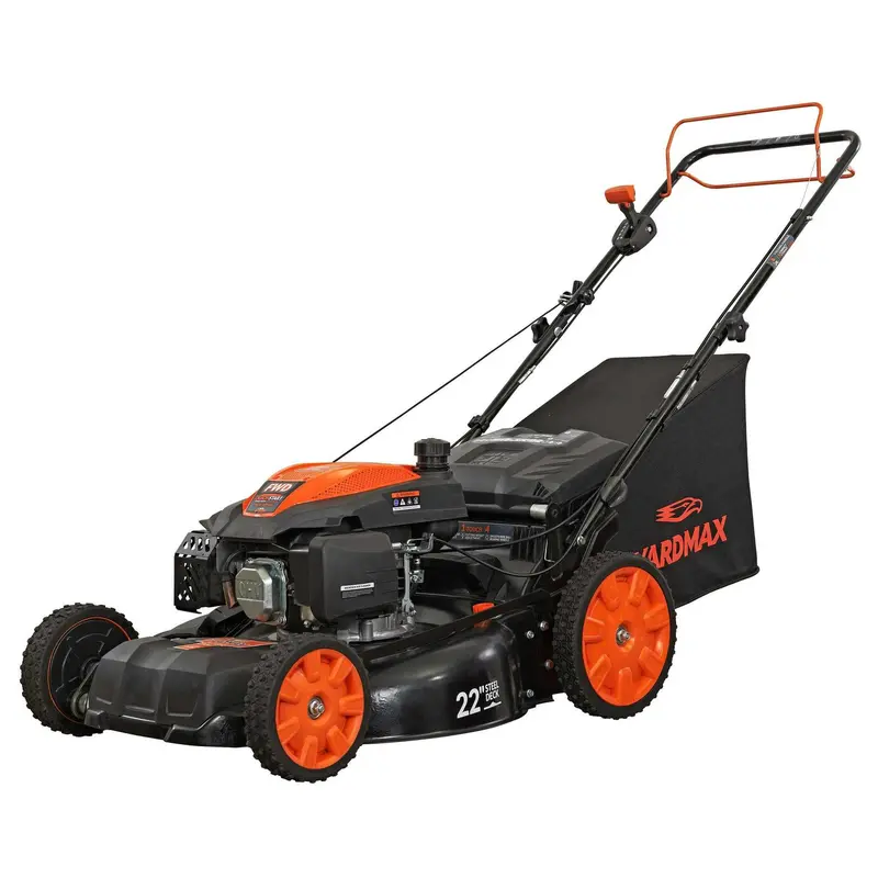 YARDMAX YG2860 22″ Self-Propelled Gas Lawn Mower – 201cc Engine, CVT Transmission, High-Wheel Design & 3-in-1 Functionality