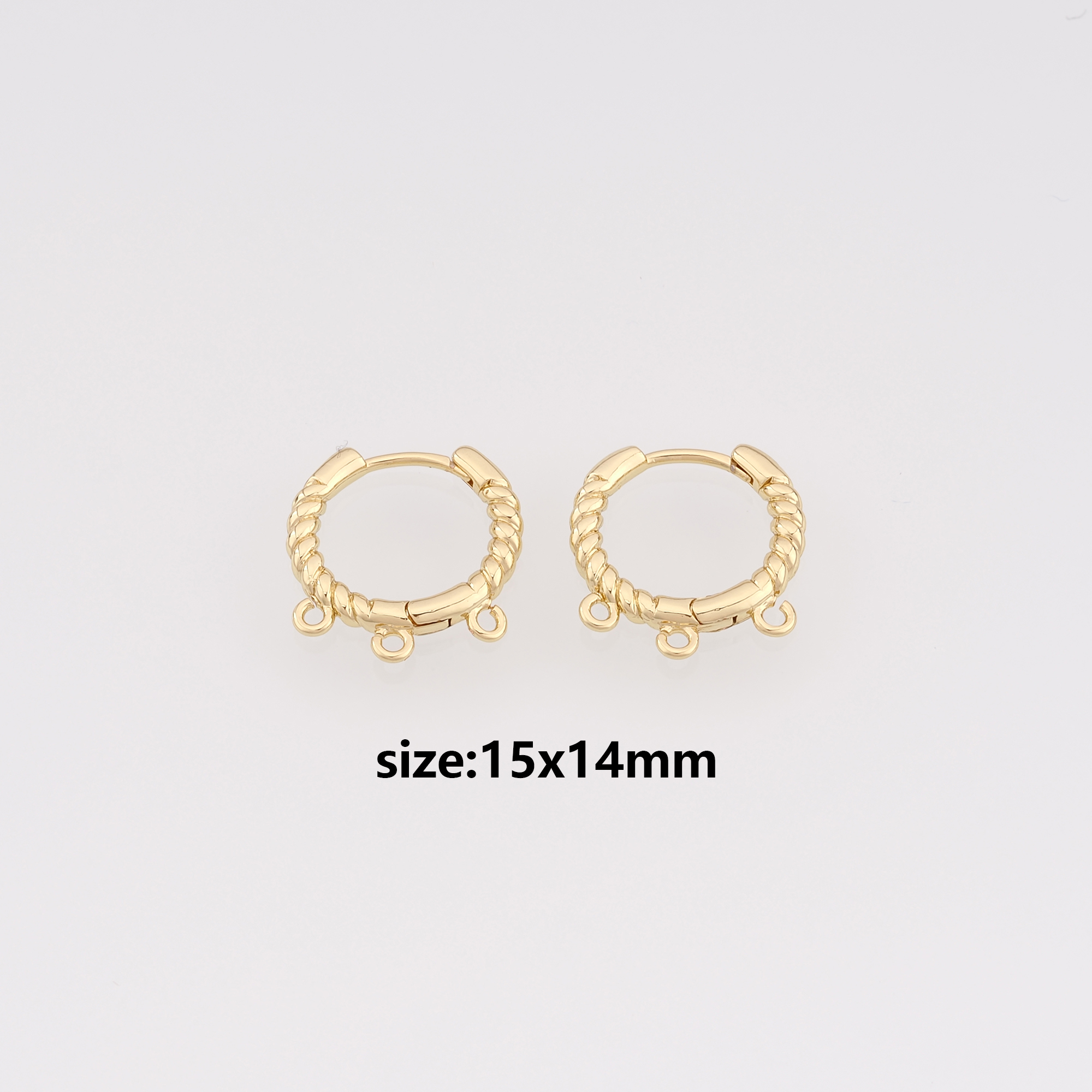 18K Gold Filled Round Hoop Earrings,Gold  Hoops,Dainty Hoops Huggie,DIY Jewelry Making Supply