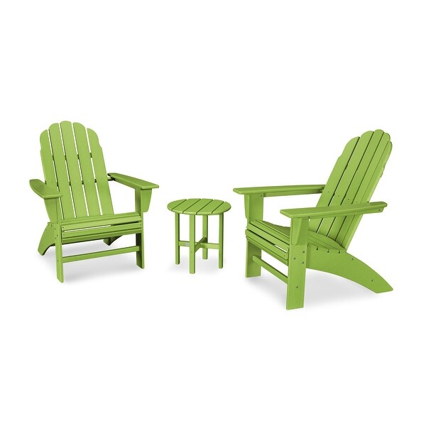 POLYWOOD Vineyard 3Piece Curveback Adirondack Set