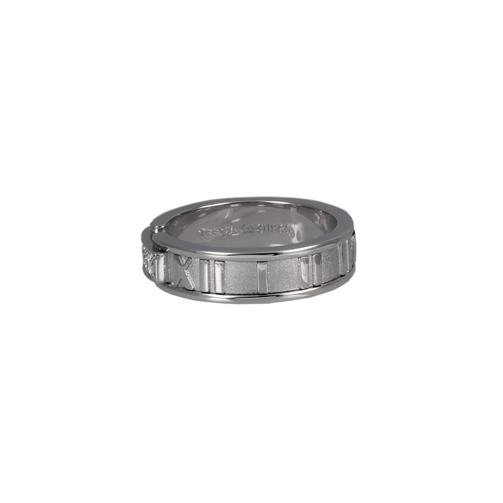 Tiffany & Co. Atlas 1995 3PD Ring 18K White Gold Diamond