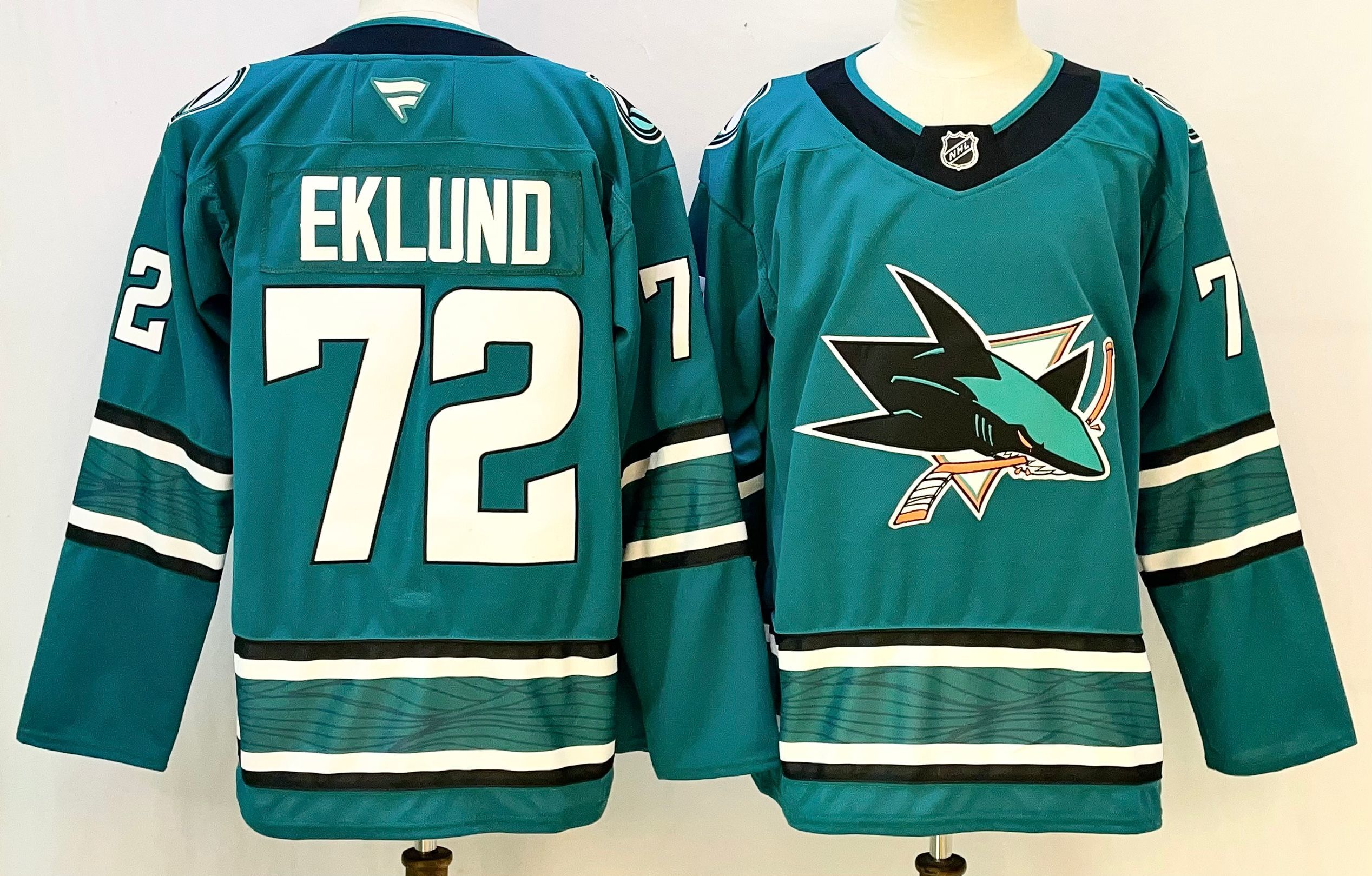 Men's San Jose Sharks William Eklund #72 Fanatics Teal Breakaway Player Jersey
