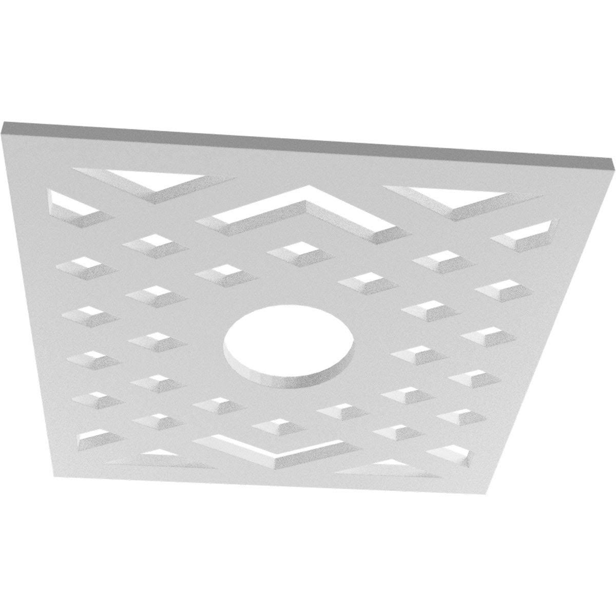 Ekena Millwork CMPP30CHABS 30x22OD x 7 3/4x22ID x 1x22P Chevron Architectural Grade PVC Pierced Ceiling Medallion, Antiqued Bras