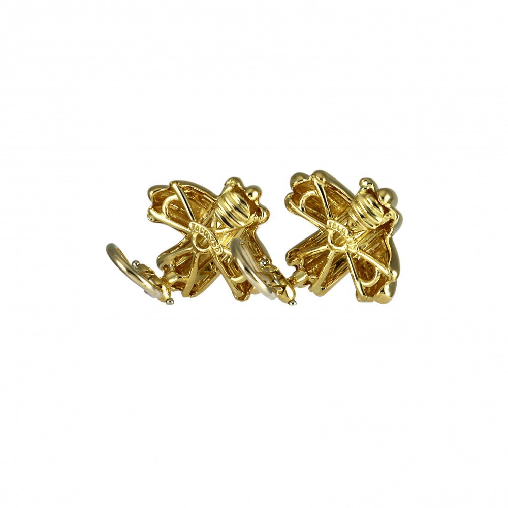 Tiffany & Co. Tiffany Signature K18YG Yellow Gold Earrings